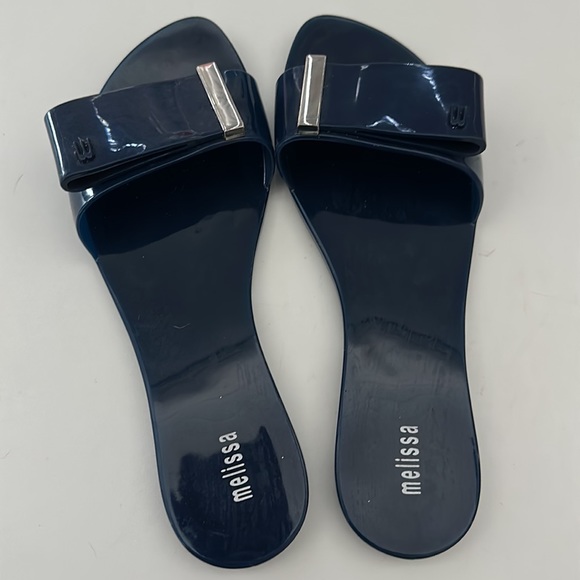Melissa Navy Blue Lovely Slip-On Sandal Slide - Picture 5 of 7
